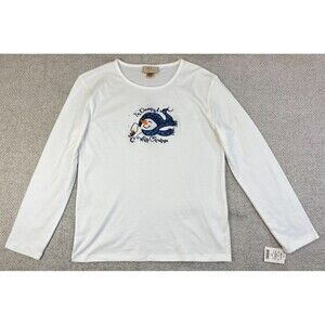 NEW I'm Dreaming Of A White Christmas T-Shirt Women's Large White MC Sportswear